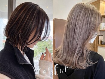 リーファ(reefur)の写真/ひとりひとりに合わせたオーダーメイドカラーで理想色を実現。外国人風ダブルカラー,ケアブリーチはお任せ*