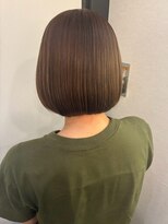 エイム ヘア リンク 長津田店(eim hair rink)&nbsp;ミニボブ/切りっぱなしボブ/艶感ブラウン/小顔[長津田/髪質改善]