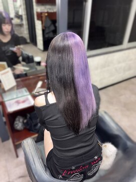 ビゼ 梅田(BIZE) パープルブラックでツートンカラー