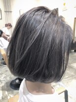 ノラ ヘアーサロン(NORA HAIR SALON) ケアブリーチハイライトイルミナカラーで作る切りっぱなしボブ☆