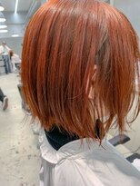 テトヘアー(teto hair)&nbsp;ボブ、外ハネ、オレンジ、ベージュ