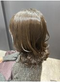 ベージュカラー+贅沢トリートメント+カッ