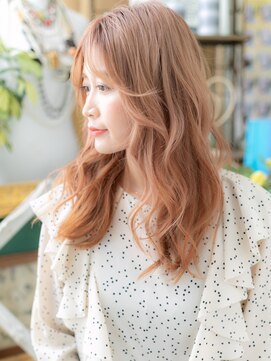 カバーヘア ブリス 大宮西口(COVER HAIR bliss) 外国人風ピンクベージュ小顔センターパートc大宮20代30代40代