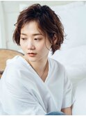 ボブゆるふわパーマスタイル