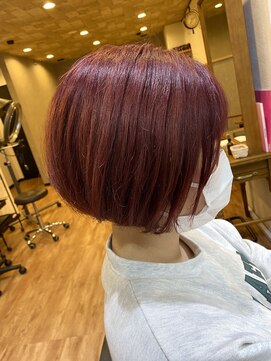 エルメ バイ アンフィー(Elme by anphi) 【Elme　野呂】ショートボブ×チェシャ猫カラー