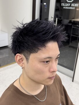 ハイバレーヘアーメゾン(HIGH VALLEY HAIRMAISON) メンズカット ダブルカラー アップバング ハイトーン ウルフ