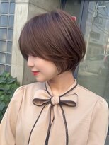 ロンド クラン 岡崎(Lond Clan)&nbsp;韓国顔周り前髪ボブ×大人ガーリーブリーチ無しグレージュ[岡崎]