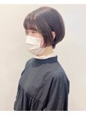 【松戸　石山】大人可愛い耳掛け丸みショートボブ透明感
