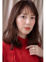 カバーヘアアンドスパ ブリス 浦和(COVER HAIR&SPA bliss)&nbsp;レッドブラウン顔周りレイヤーこなれヘアTb3浦和20代30代40代