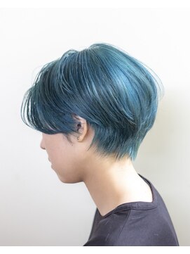 ルプラ ガーデン(le-pla garden) ブルー#ダブルカラー#ハンサムショート#ケアブリーチ#豊橋#豊川