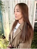アッシュブラウン　イヤリングカラー　ポイントブリーチ　高円寺