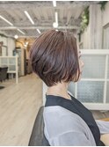 30代40代50代60代前髪無し大人丸みくびれボリュームショートボブ