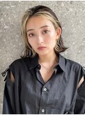 インナーカラーボブ黒髪ナチュラルボブWカラーダブルカラー30代
