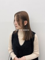 ビーヒアナウ N゜03 金沢駅西店(BE HERE NOW)&nbsp;【韓国ヘア/顔まわりレイヤー/オリーブベージュ】