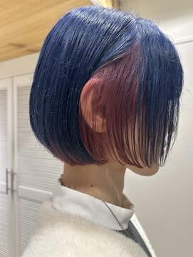 エイト新宿店(EIGHT shinjuku) ネイビー×ピンク