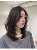 レイヤーカット艶カラー透明感カラーナチュラルハイライト