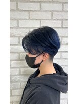 アッシュ 稲田堤店(Ash) 濃いめネイビー×刈り上げショート