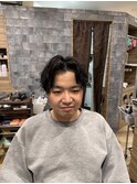 20代30代おしゃれモテ髪センター分けツイストスパイラルパーマ