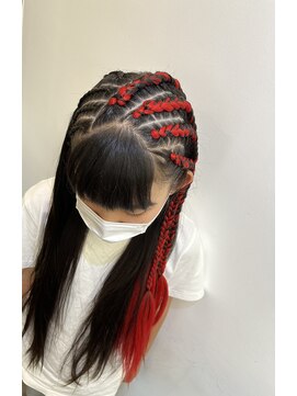 ガルボヘアー 桟橋店(garbo hair) ハーフコーンロウ エクステあり 特殊セット イベントセット