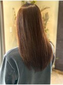 オリーブグレージュ 透明感カラー 艶髪 艶トリートメント 20代