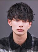 ツーブロック無造作ソフトツイストスパイラルマッシュ