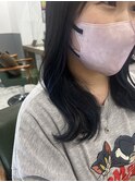 インナーカラー/インナーブルー/トップブルーブラック