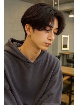 エル(LE) 【LE】刈り上げセンターパートサーフカールフェザーパーマ