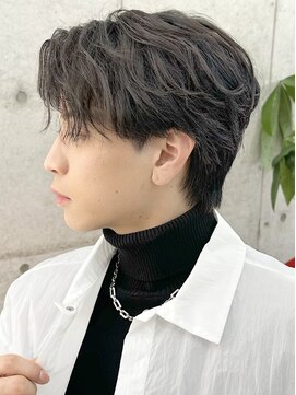 ロンドオム 池袋(Lond Homme) men's/メンズ/曲がる縮毛矯正/センターパート/縮毛矯正/池袋