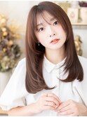 姫カットレイヤー透けバングストレートロングa北浦和20代30代