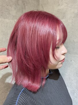 キャラ シャローネ 池袋(Chara Chalone) おしゃれウルフレイヤースタイル/チェリーレッド【池袋東口】