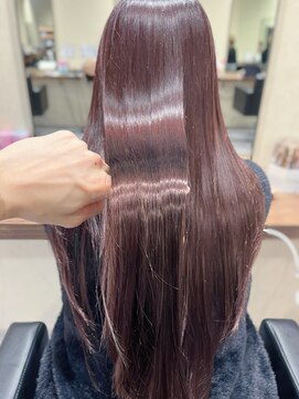 ジアン バイ ミルボン 西宮ガーデンズプラス(GIEN by milbon) 白髪ぼかし/顔周りレイヤーカット/ココアブラウン/韓国小顔ヘア