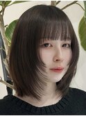 ハイライトレイヤーカットダブルカラーイルミナカラー縮毛矯正