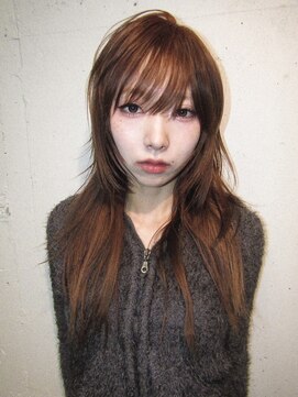 コードプラスリム(CODE+LIM) レイヤーカット/ブラウンカラー/顔周りカット/シャギーカット