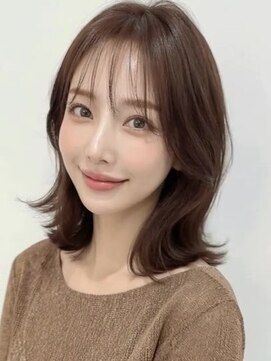 カバーヘア ブリス 川口(COVER HAIR bliss) くびれ韓国レイヤー/外ハネミディ/ココアブラウン/小顔ヘアp川口