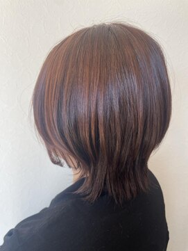 ヘアーミックス ニット(hair mix nitt) アプリコットで春色カラー