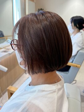 アビエブラン 若江岩田(abije blanc) ショートボブ×艶ブラウン【若江岩田】