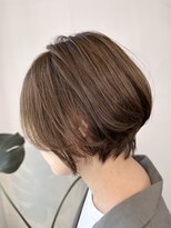 ピークスヘア(peaks hair)&nbsp;ショートヘア ショートボブ ブリーチなしベージュカラー 堀江