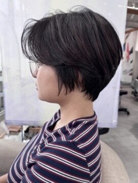 インスヘアー 梅田(INCE HAIR) 20代30代首元すっきりショートボブ小顔見え人気ヘア