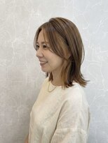グレネイド(grenade)&nbsp;透明感インナーカラー×外ハネレイヤーボブ