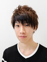 ヘアーサロン クランズ(hair salon Clan's)&nbsp;大胆斜めバングでも爽やかナチュラル　束感ショート