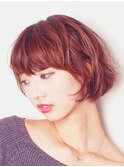 【tsumugu寺田町】short bob + perm☆朝styling簡単☆