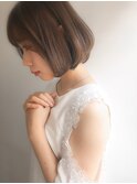 フェミニン内巻きボブ×外国人風ベージュ【CERCA高田馬場】