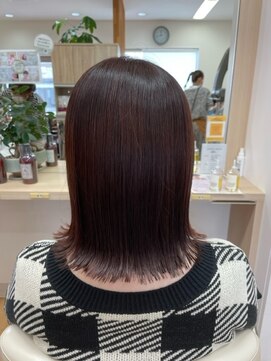 アメイジングヘアー 中沢店(AMAZING HAIR) 【AMAZING HAIR 中沢店/長島】ぱつっとボブ×オレンジカラー
