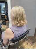 【ブリーチ2回必須/ハイトーン/外ハネボブ/30代/40代/50代】