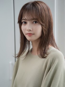 コレク 福岡(COLLEC...) ミディアム くびれ ハイライト ゆるくパーマ