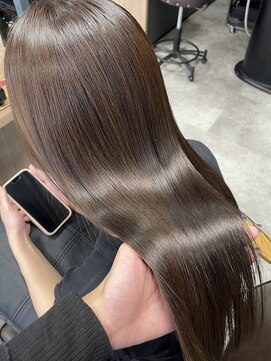 リンクエン(Link enn) 【フォギーブラウン】艶カラー/髪質改善/透明感カラー