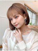 30代前下がりレイヤーボブで絶壁解消小頭効果のひし形シルエット