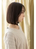 ■マロンベージュワンカール艶感ストレートボブ37北浦和20代30代
