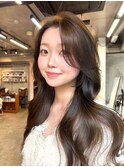 うるツヤオリーブベージュモテ髪色気エアリーカール美髪大人ヘア