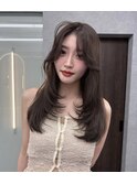 【柿本真優】前髪なし/かきあげ前髪/レイヤーカット